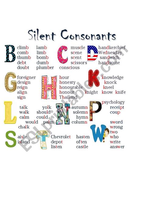 Silent consonant words